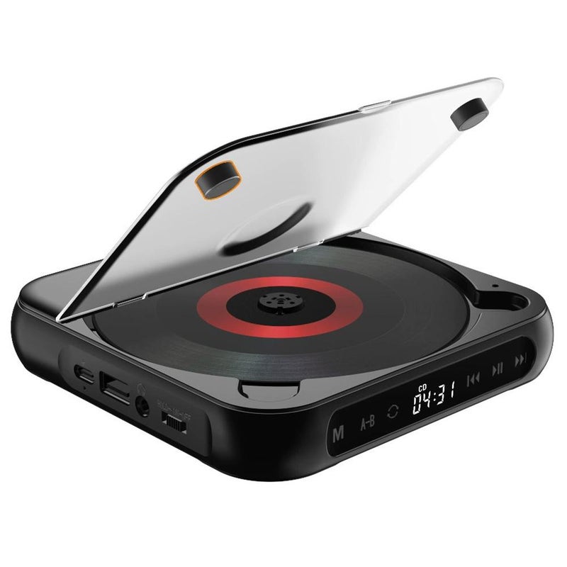 Bluetooth CD player, portable music player, English listening album CD mini player for home use.